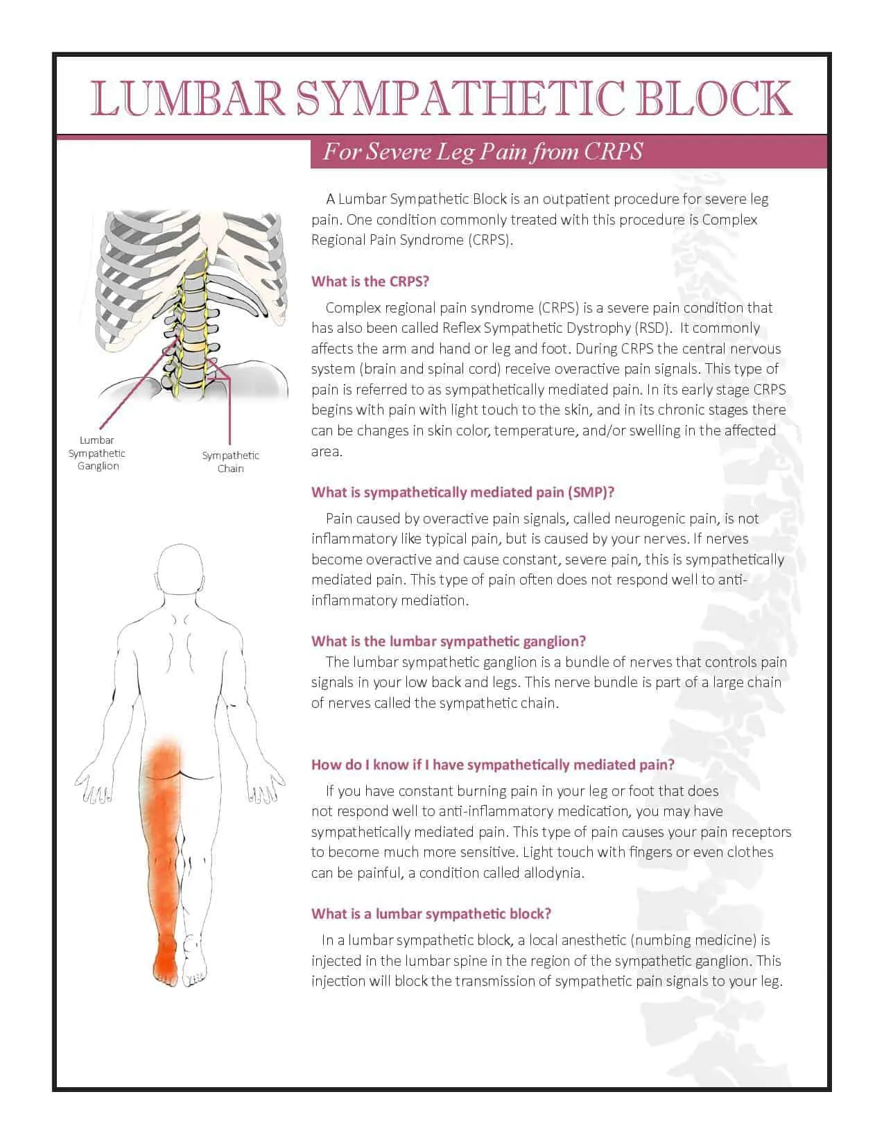 Lumbar Sympathetic Block for CRPS 2018-page-001